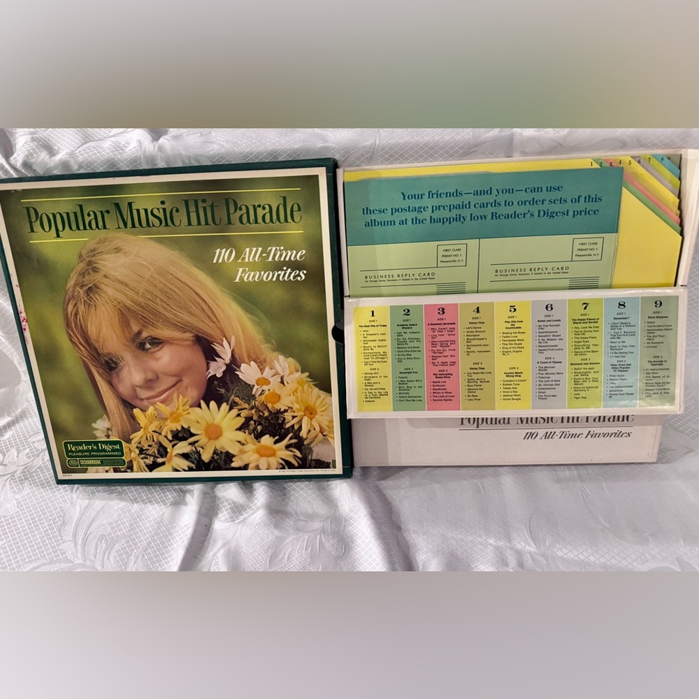 1968 Vintage Reader’s Digest Vinyl Box Set• Popular Music Hit Parade•